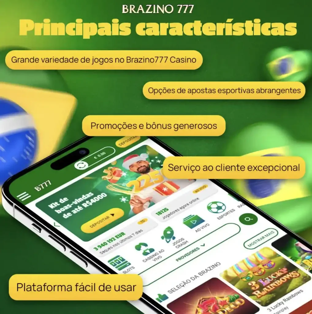 Principais características plataforma Brazino777