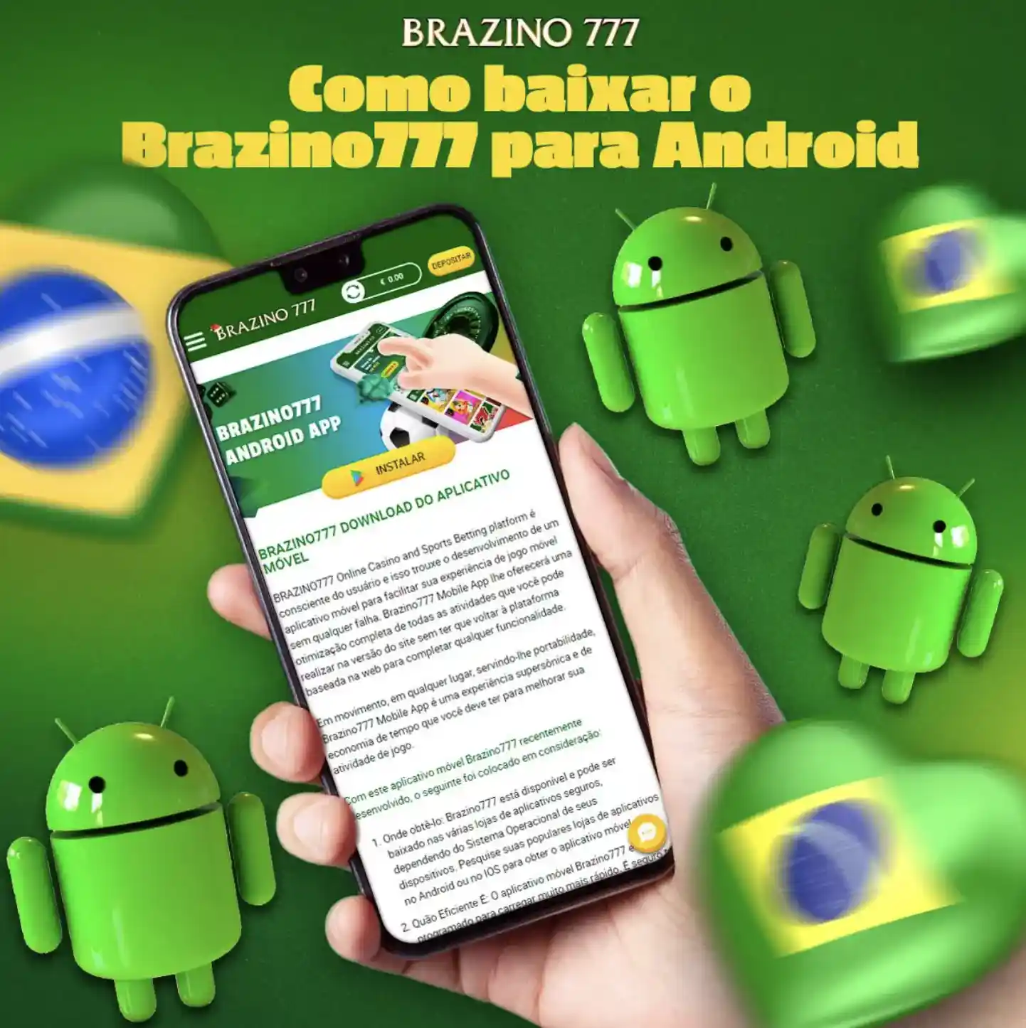 Instalar aplicativo Brazino777 Android no seu celular