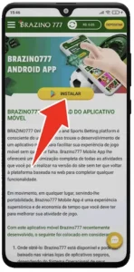 Instalar aplicativo Brazino777 no celular