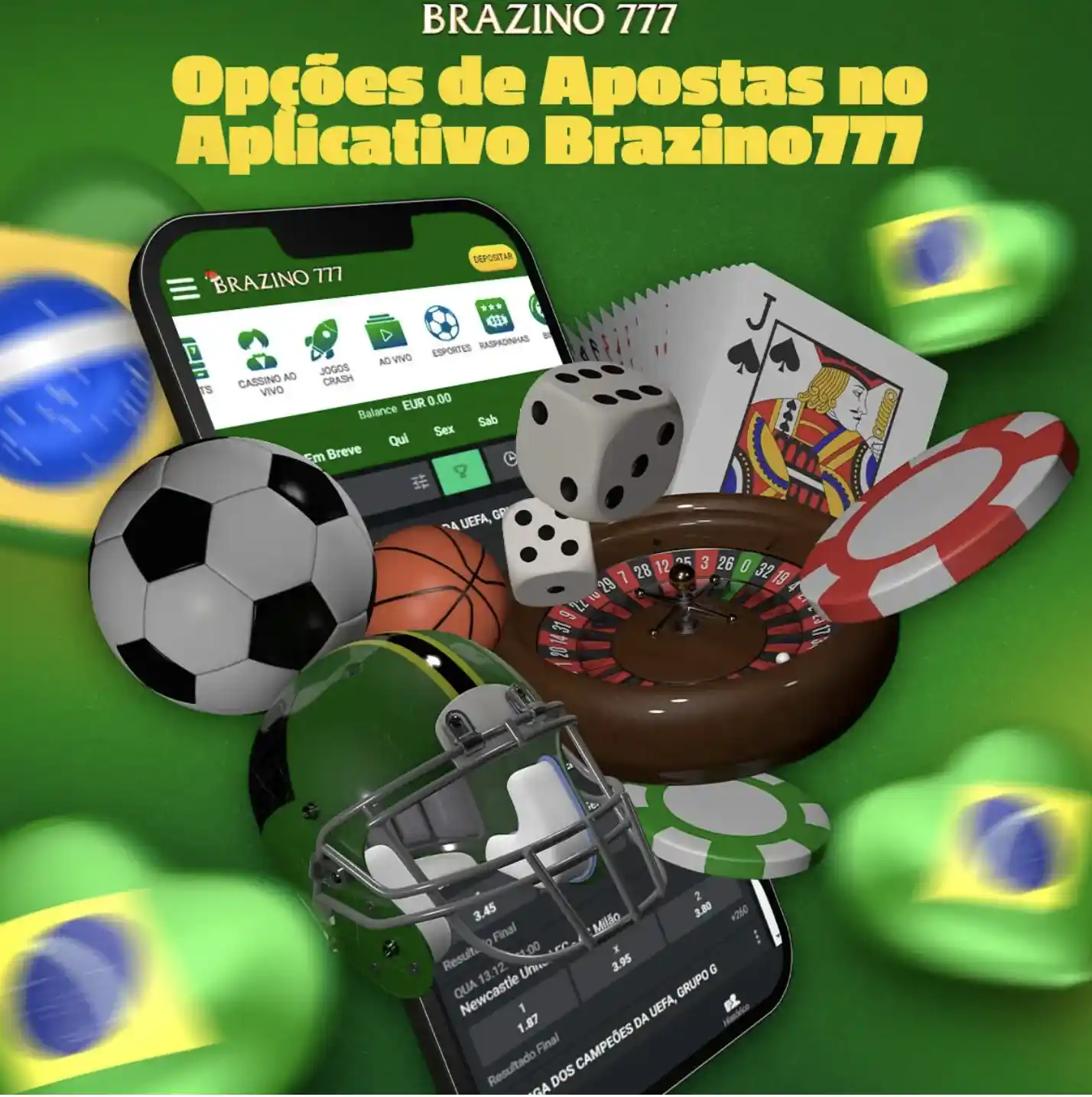 Opções de Apostas no Aplicativo Brazino777
